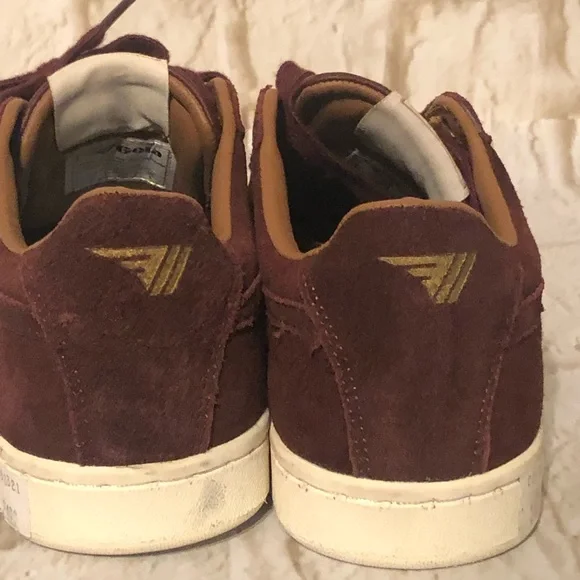 Gola Classics Equipe Suede Burgundy Sz 5 Womens Fashion Skate Sneakers - Picture 3 of 9
